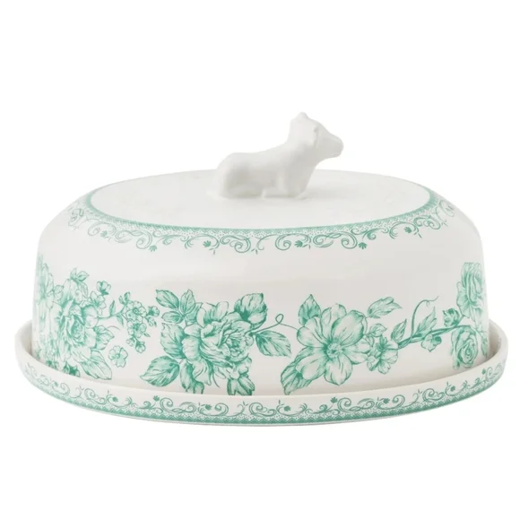 💜 New Pioneer Woman Agatha Green Butter Dish - Picture 5 of 6